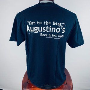 Augustino's Rock & Roll Deli Good Eats Food West Chicago Carol Stream T-Shirt XL